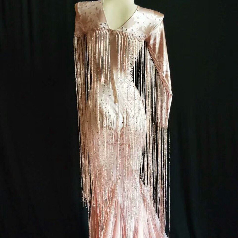 Pink Fringe Dress