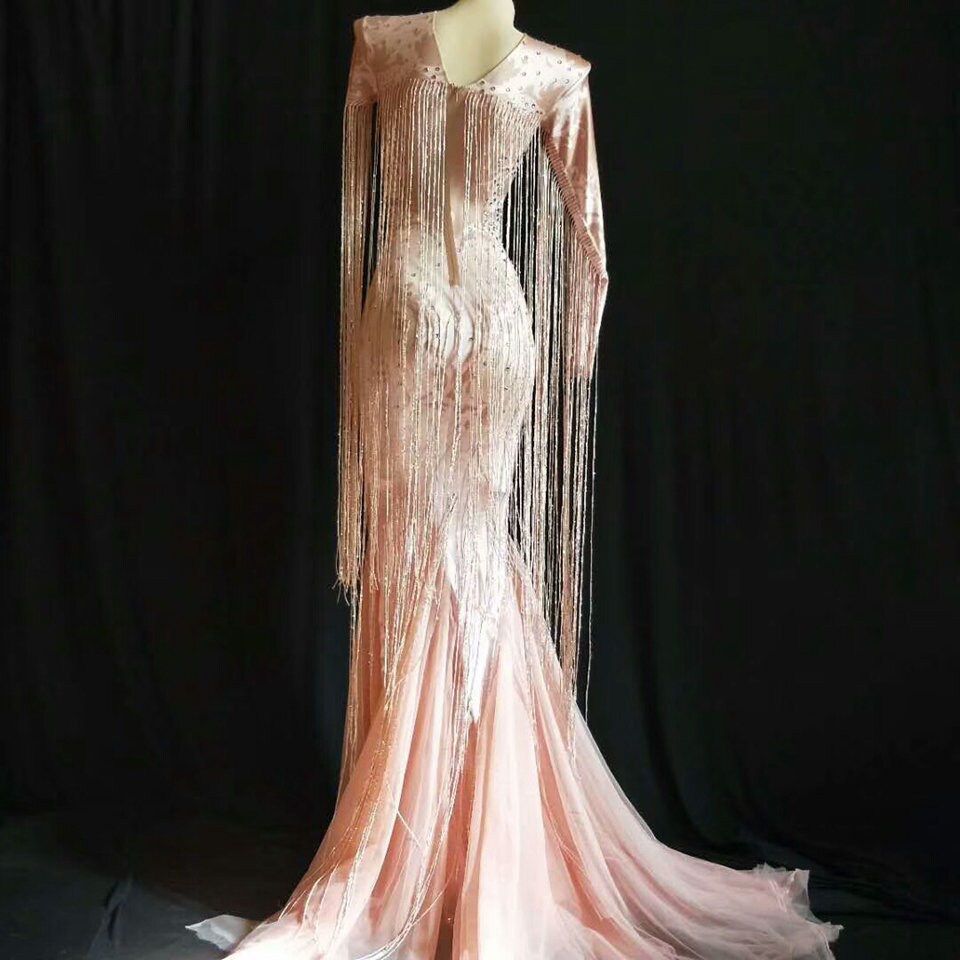 Pink Fringe Dress