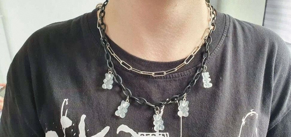 Punk Bear Emo Necklace