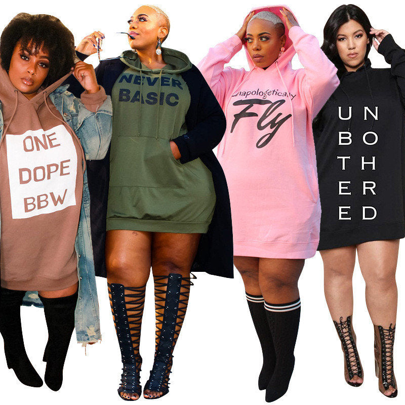 Plus Size Hoodie Sweater Dress 1x 2x 3x 4x