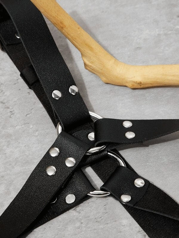 Harness Chain Leather Strap Belt