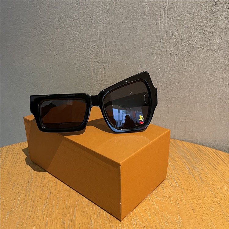 White Sunglasses Luxury Square Oversize