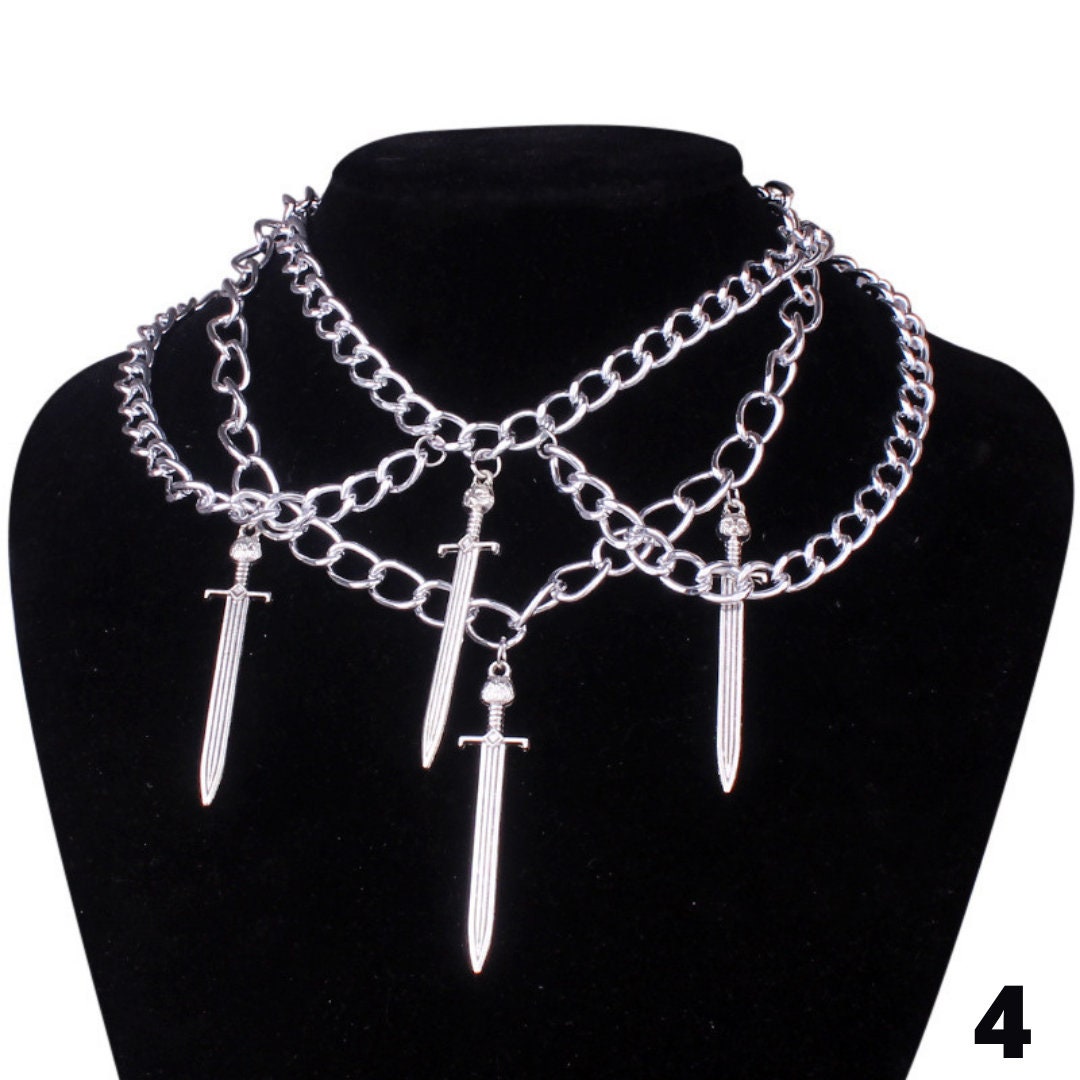 Punk Razor Blade Chain