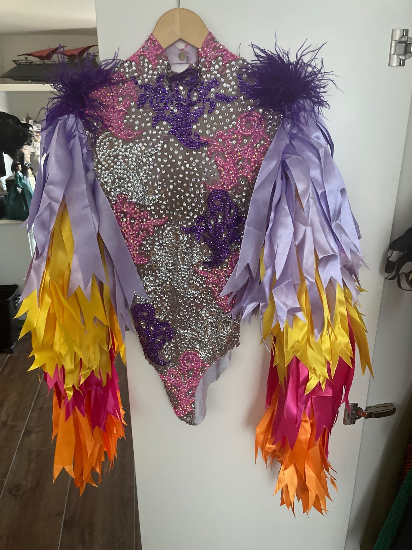 Rhinestone Feather Monokini