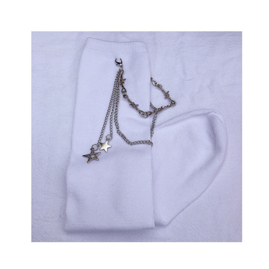 Star Chain Charm Socks