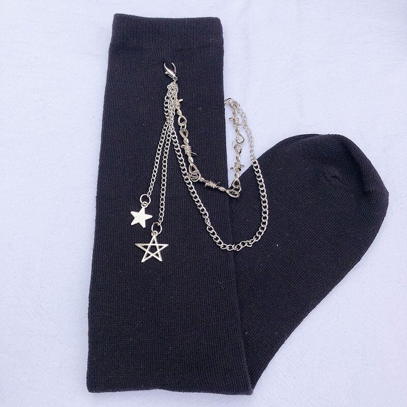 Star Chain Charm Socks